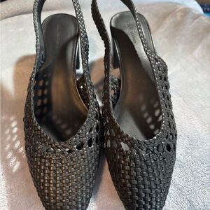 H&M Elegant Black Woven Heels